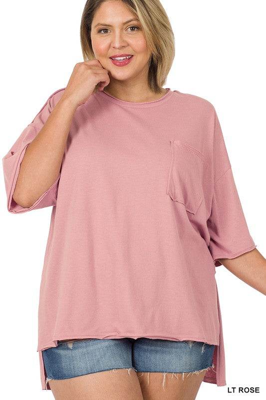 Plus Row Edge High-Low Hem Box Top - Shop Style & More | Fresh Looks, Everyday Deals & Free Shipping