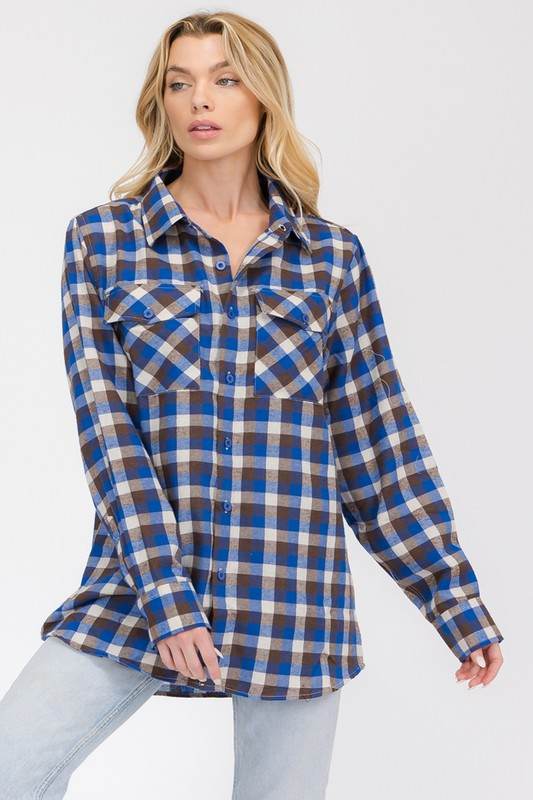 Womens Boyfriend Flannel Shirt S-L ONLY - Shop Style & More | Fresh Looks, Everyday Deals & Free Shipping