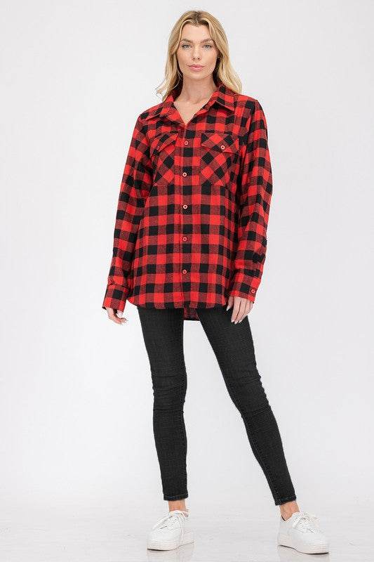 Womens Boyfriend Flannel Shirt S-L ONLY - Shop Style & More | Fresh Looks, Everyday Deals & Free Shipping