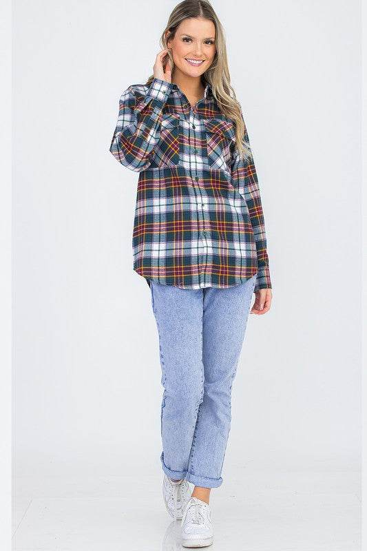 Womens Boyfriend Flannel Shirt S-L ONLY - Shop Style & More | Fresh Looks, Everyday Deals & Free Shipping