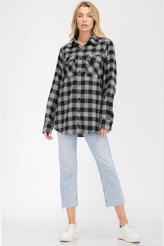 Womens Boyfriend Flannel Shirt S-L ONLY - Shop Style & More | Fresh Looks, Everyday Deals & Free Shipping