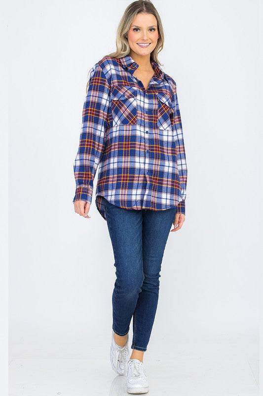 Womens Boyfriend Flannel Shirt S-L ONLY - Shop Style & More | Fresh Looks, Everyday Deals & Free Shipping