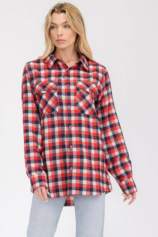 Womens Boyfriend Flannel Shirt S-L ONLY - Shop Style & More | Fresh Looks, Everyday Deals & Free Shipping