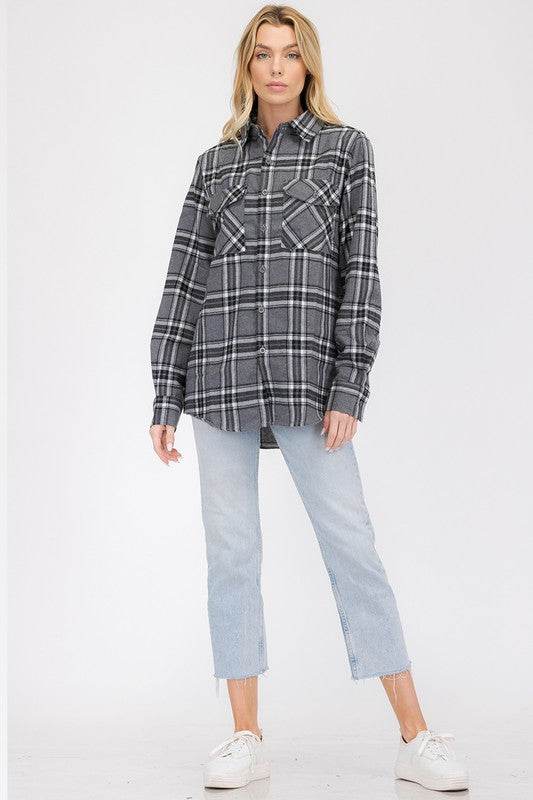 Womens Boyfriend Long Sleeve Flannel - Shop Style & More | Fresh Looks, Everyday Deals & Free Shipping