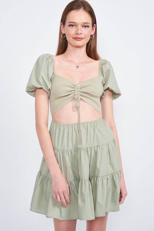 PUFF SLEEVE BABY DOLL MINI DRESS - Shop Style & More | Fresh Looks, Everyday Deals & Free Shipping