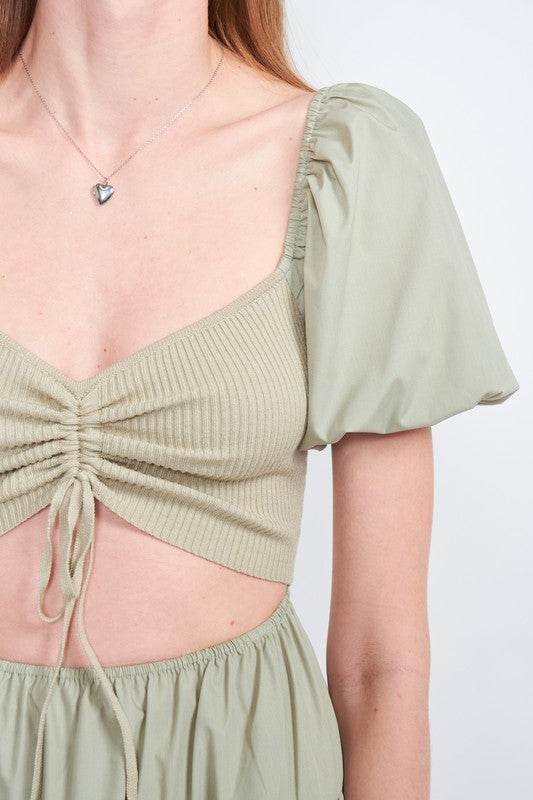 PUFF SLEEVE BABY DOLL MINI DRESS - Shop Style & More | Fresh Looks, Everyday Deals & Free Shipping