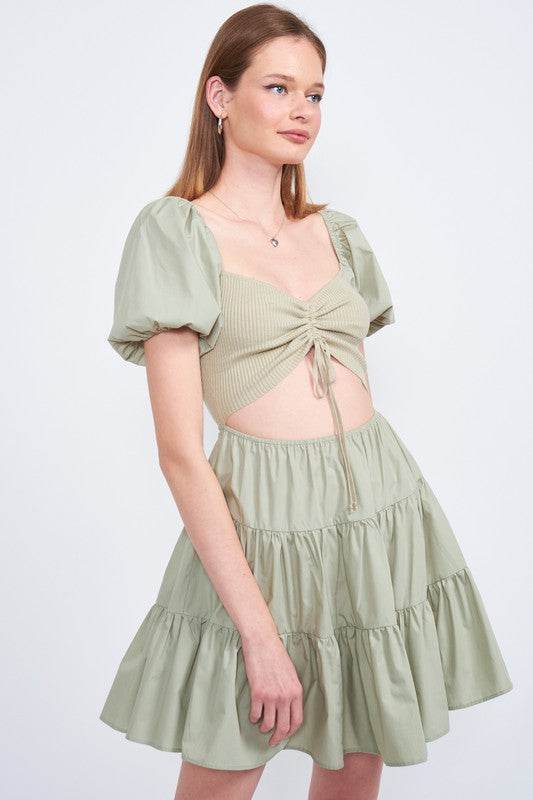 PUFF SLEEVE BABY DOLL MINI DRESS - Shop Style & More | Fresh Looks, Everyday Deals & Free Shipping