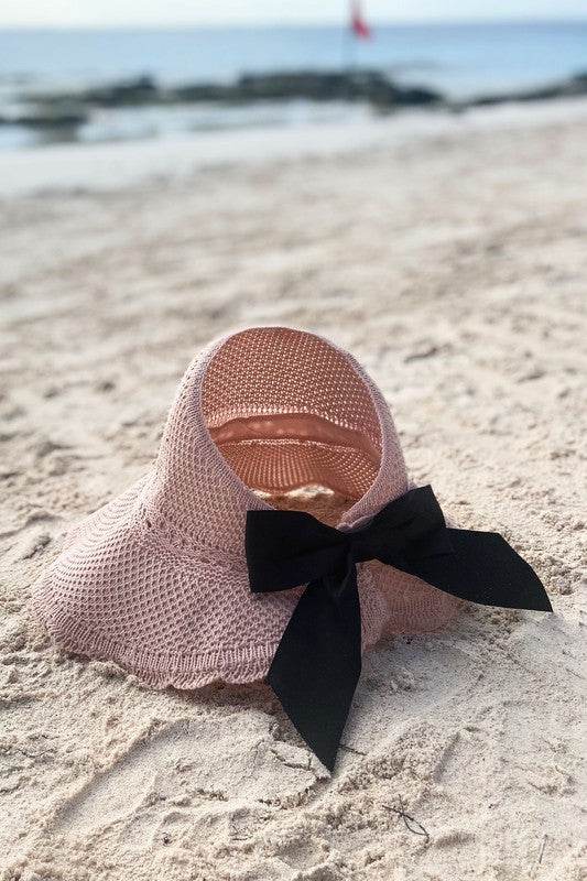 Satin Bow Foldable Summer Sun Visor - Shop Style & More | Fresh Looks, Everyday Deals & Free Shipping