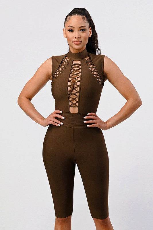 Criss Cross Sexy Bandage Romper - Shop Style & More | Fresh Looks, Everyday Deals & Free Shipping