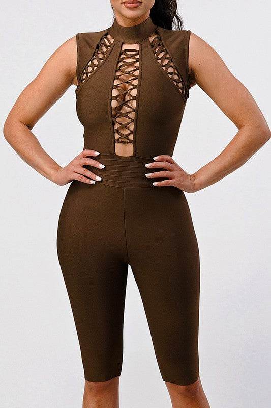 Criss Cross Sexy Bandage Romper - Shop Style & More | Fresh Looks, Everyday Deals & Free Shipping