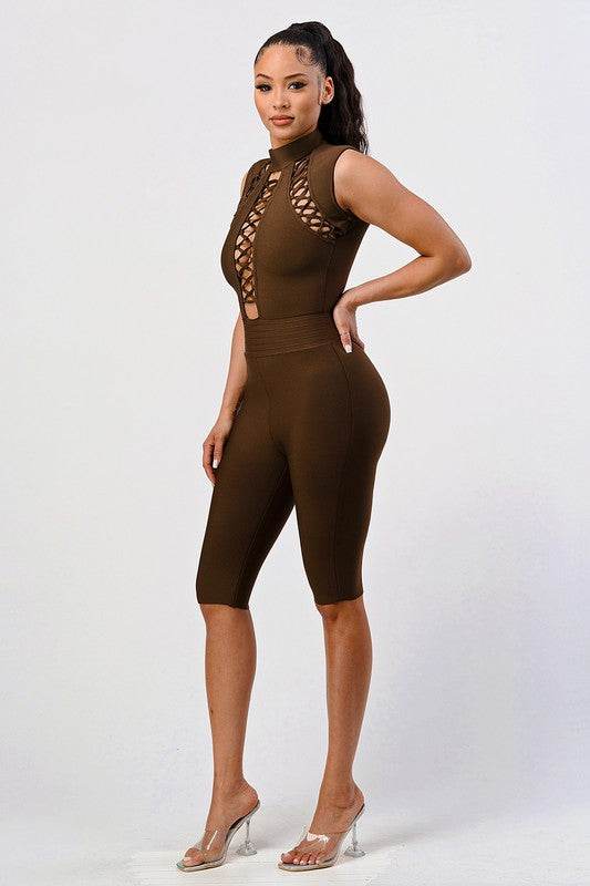 Criss Cross Sexy Bandage Romper - Shop Style & More | Fresh Looks, Everyday Deals & Free Shipping