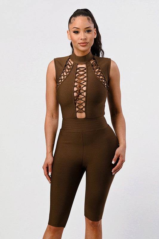 Criss Cross Sexy Bandage Romper - Shop Style & More | Fresh Looks, Everyday Deals & Free Shipping