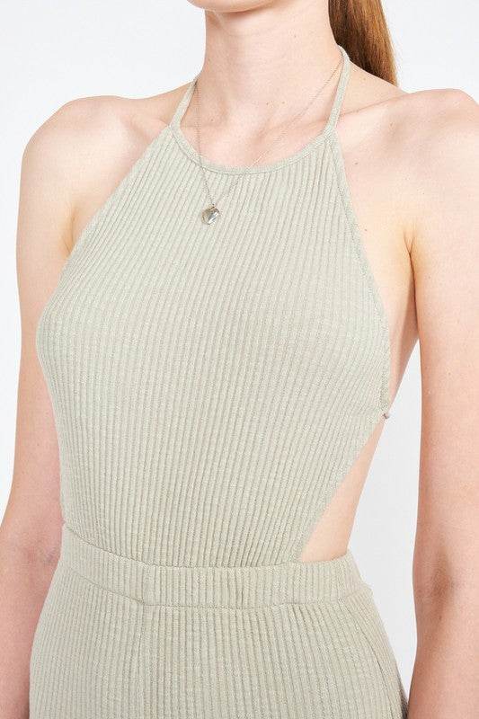 HALTER NECK JUMPSUIT WITH OPEN BACK - Shop Style & More | Fresh Looks, Everyday Deals & Free Shipping