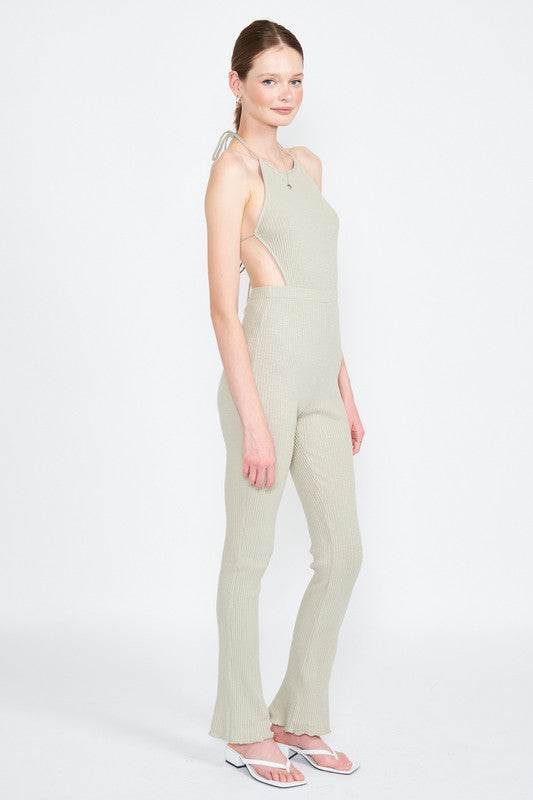 HALTER NECK JUMPSUIT WITH OPEN BACK - Shop Style & More | Fresh Looks, Everyday Deals & Free Shipping