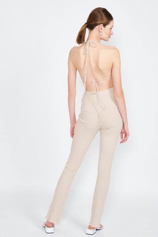 HALTER NECK JUMPSUIT WITH OPEN BACK - Shop Style & More | Fresh Looks, Everyday Deals & Free Shipping