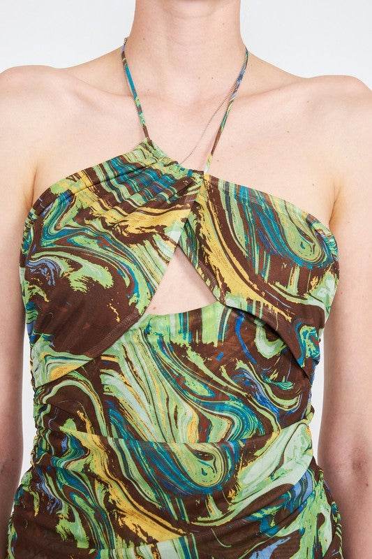HALTER NECK DRAPED MINI DRESS - Shop Style & More | Fresh Looks, Everyday Deals & Free Shipping