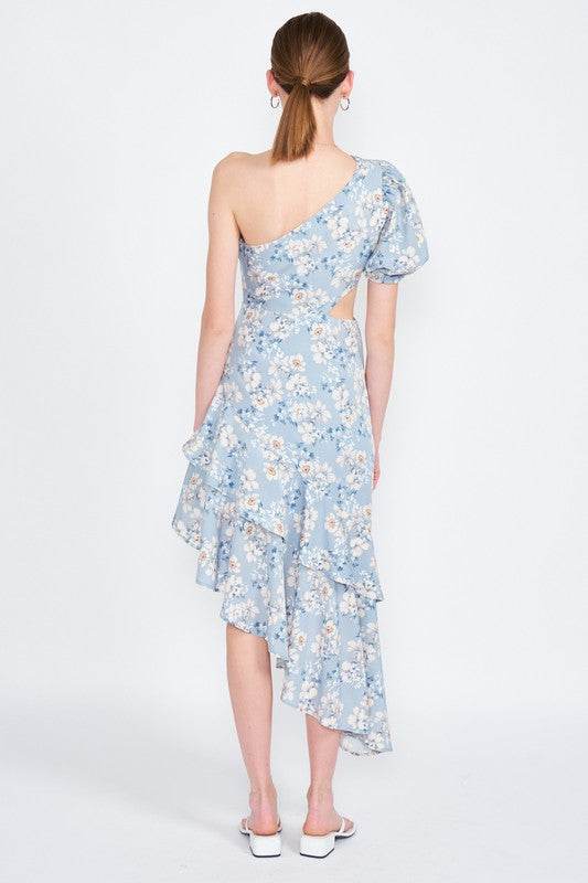 ASYMMETRIC ONE SHOULDER DRESS WITH CUT OUT - Shop Style & More | Fresh Looks, Everyday Deals & Free Shipping