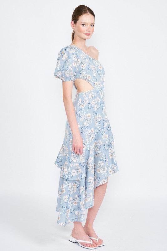 ASYMMETRIC ONE SHOULDER DRESS WITH CUT OUT - Shop Style & More | Fresh Looks, Everyday Deals & Free Shipping