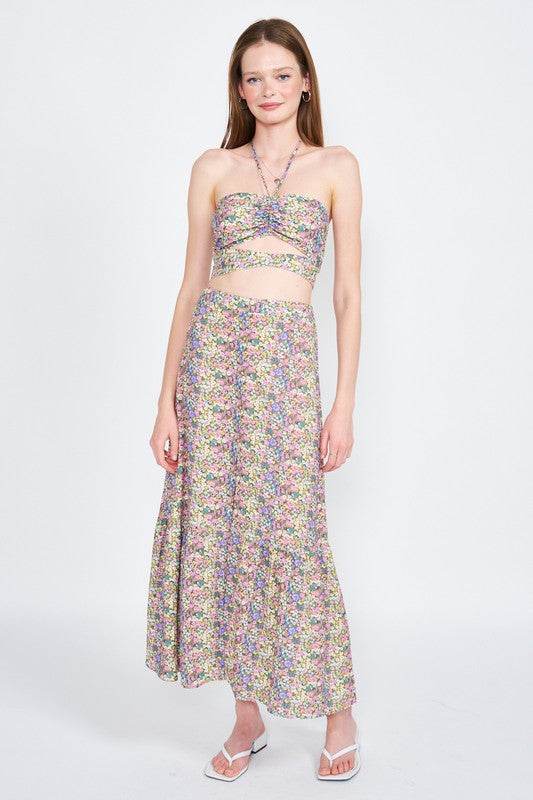 BUTTON UP FLORAL MAXI SKIRT - Shop Style & More | Fresh Looks, Everyday Deals & Free Shipping