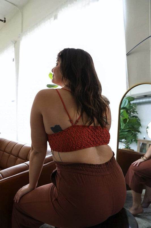 X-Large Padded Crochet Lace Longline Bralette - Shop Style & More | Fresh Looks, Everyday Deals & Free Shipping