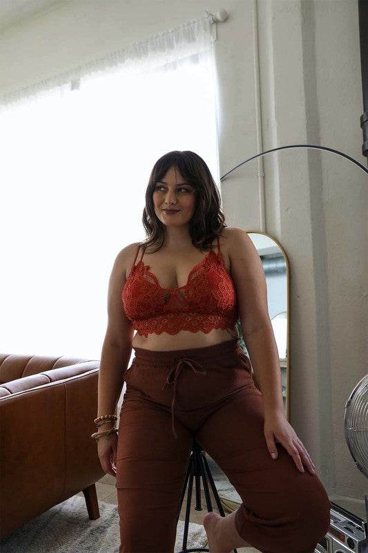 X-Large Padded Crochet Lace Longline Bralette - Shop Style & More | Fresh Looks, Everyday Deals & Free Shipping