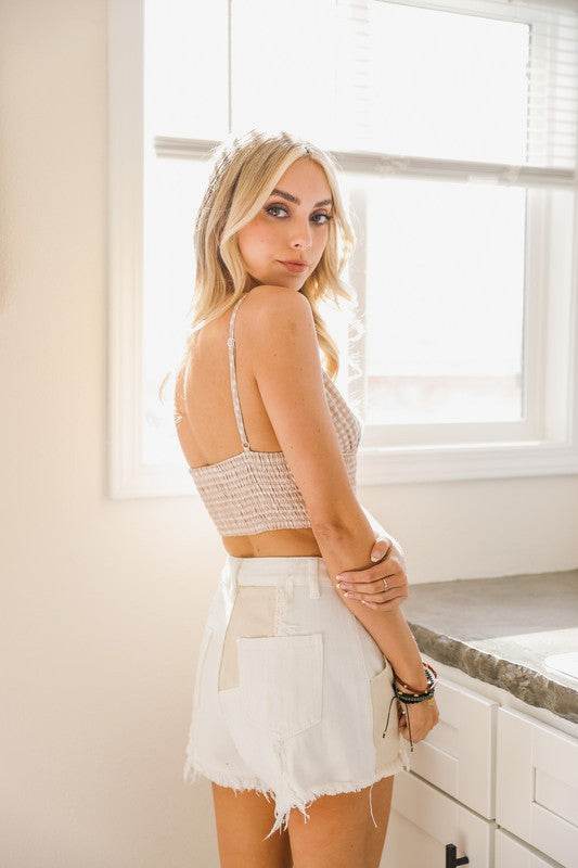 Gingham Smocked Bralette - Shop Style & More | Fresh Looks, Everyday Deals & Free Shipping