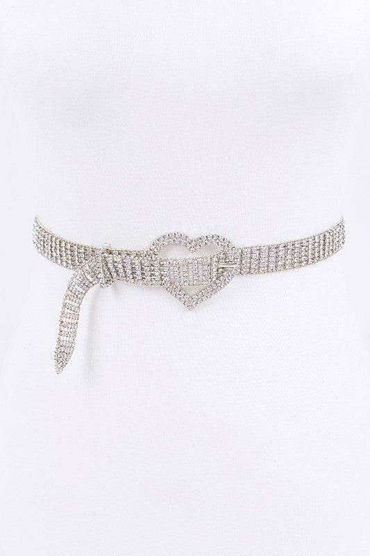 Heart Buckle Rhinestone Belt - Shop Style & More | Fresh Looks, Everyday Deals & Free Shipping