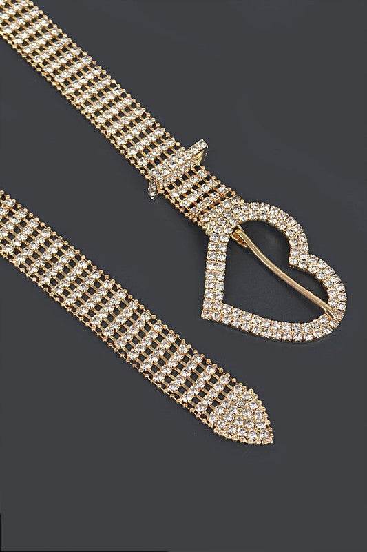 Heart Buckle Rhinestone Belt - Shop Style & More | Fresh Looks, Everyday Deals & Free Shipping