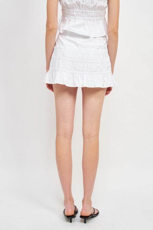 HIGH WAIST GATHERED MINI SKIRT - Shop Style & More | Fresh Looks, Everyday Deals & Free Shipping