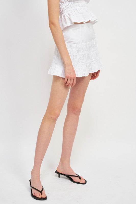 HIGH WAIST GATHERED MINI SKIRT - Shop Style & More | Fresh Looks, Everyday Deals & Free Shipping