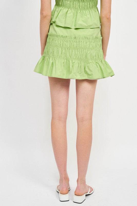 HIGH WAIST GATHERED MINI SKIRT - Shop Style & More | Fresh Looks, Everyday Deals & Free Shipping
