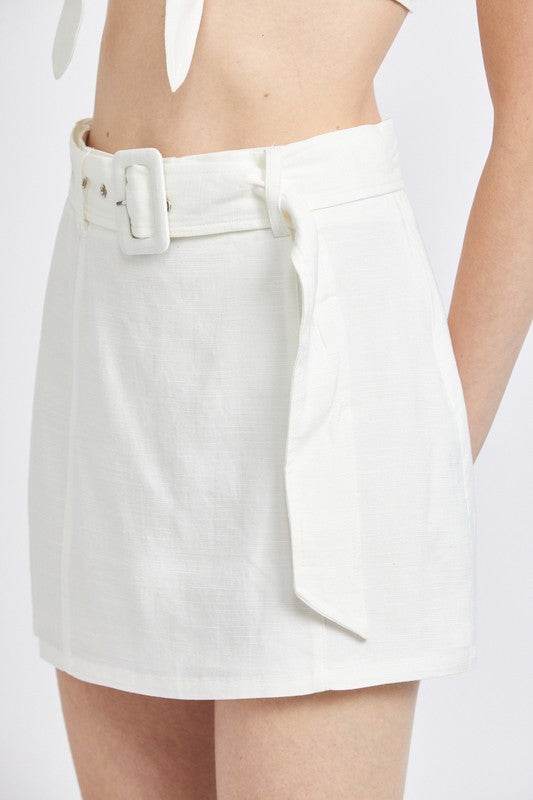 HIGH WAIST BELTED MINI SKIRT - Shop Style & More | Fresh Looks, Everyday Deals & Free Shipping