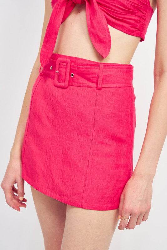 HIGH WAIST BELTED MINI SKIRT - Shop Style & More | Fresh Looks, Everyday Deals & Free Shipping