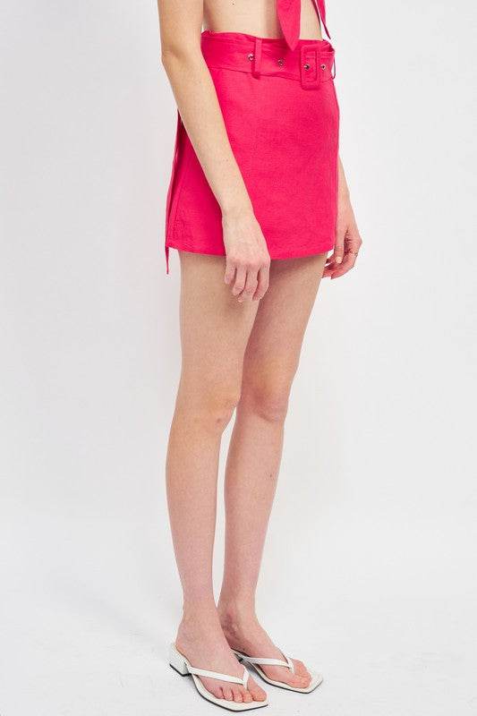 HIGH WAIST BELTED MINI SKIRT - Shop Style & More | Fresh Looks, Everyday Deals & Free Shipping