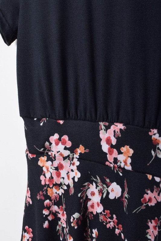 Plus Floral Band Flare Dress - Shop Style & More | Fresh Looks, Everyday Deals & Free Shipping