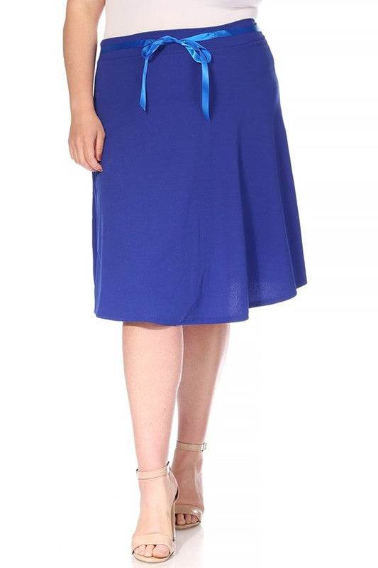 Plus size, solid, A-line, knee length skirt - Shop Style & More | Fresh Looks, Everyday Deals & Free Shipping