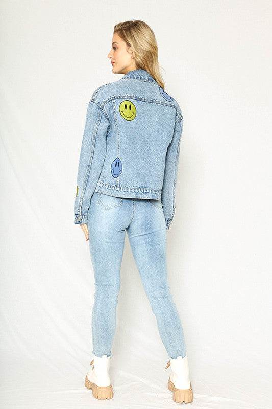 Smiley Denim Jacket - Shop Style & More | Fresh Looks, Everyday Deals & Free Shipping