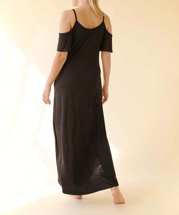BAMBOO COLD SHOULDER MAXI DRESS - Shop Style & More | Fresh Looks, Everyday Deals & Free Shipping