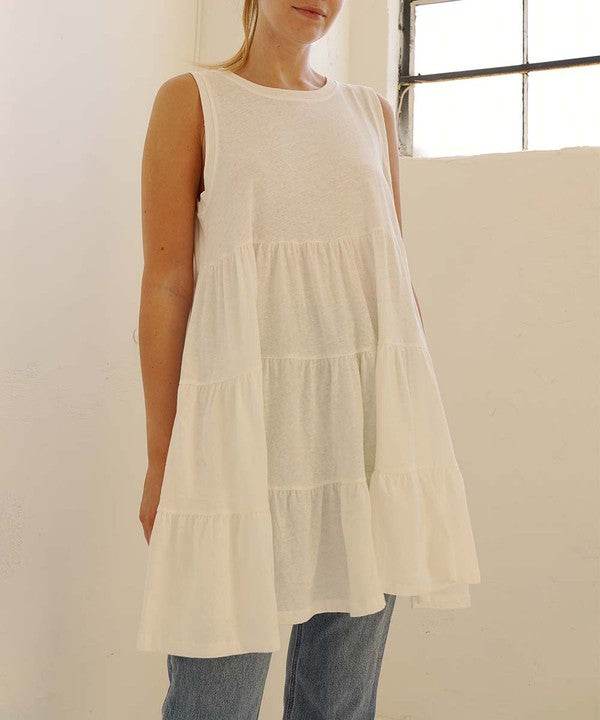 COTTON SLUB BABYDOLL TUNIC DRESS - Shop Style & More | Fresh Looks, Everyday Deals & Free Shipping