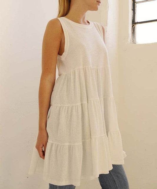 COTTON SLUB BABYDOLL TUNIC DRESS - Shop Style & More | Fresh Looks, Everyday Deals & Free Shipping