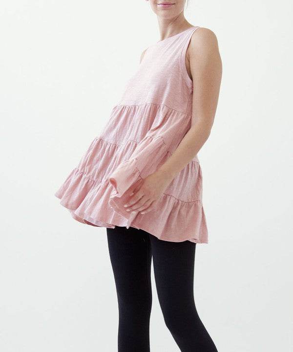 COTTON SLUB BABYDOLL TUNIC DRESS - Shop Style & More | Fresh Looks, Everyday Deals & Free Shipping