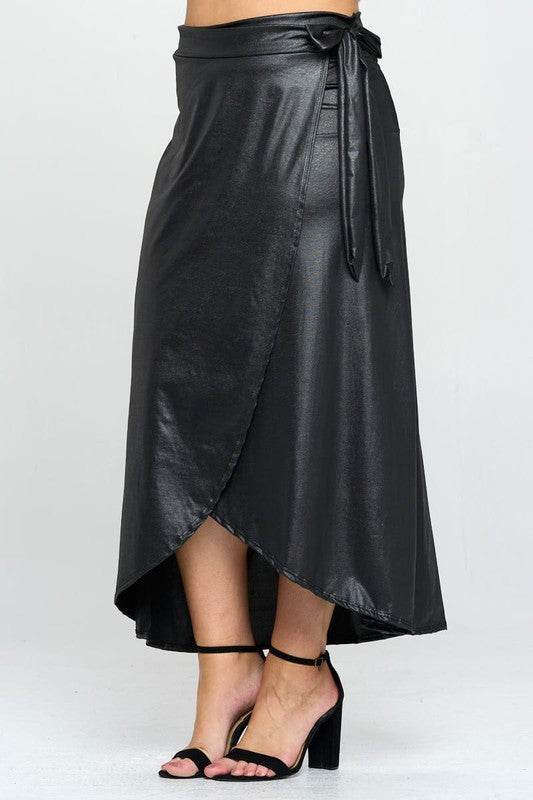 Faux Leather Maxi Wrap Skirt - Shop Style & More | Fresh Looks, Everyday Deals & Free Shipping