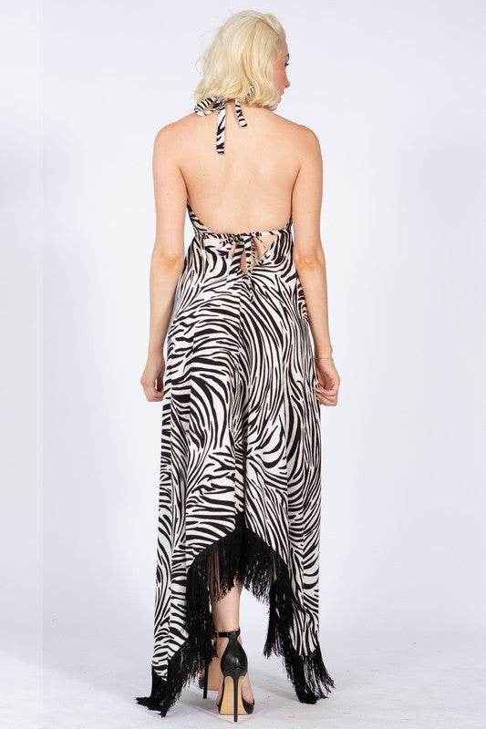 Fringed Trapeze Halter Dress - Shop Style & More | Fresh Looks, Everyday Deals & Free Shipping