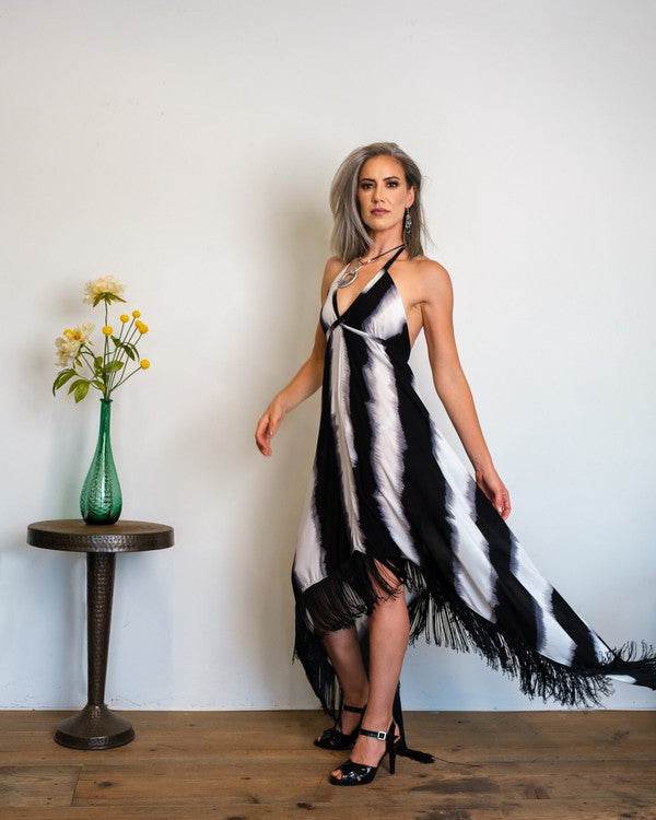 Fringed Trapeze Halter Dress - Shop Style & More | Fresh Looks, Everyday Deals & Free Shipping