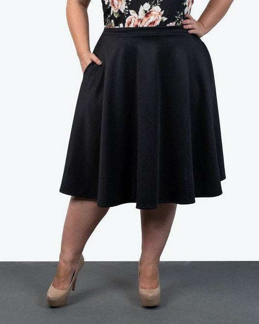 Knee Length circle skirt with side seam pockets - Shop Style & More | Fresh Looks, Everyday Deals & Free Shipping