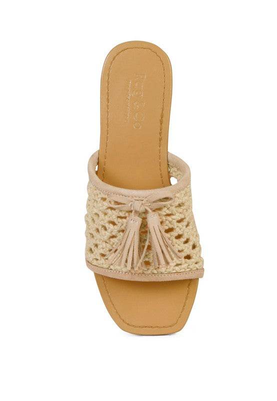 CEDAR HANDWOVEN NATURAL TASSEL FLATS - Shop Style & More | Fresh Looks, Everyday Deals & Free Shipping
