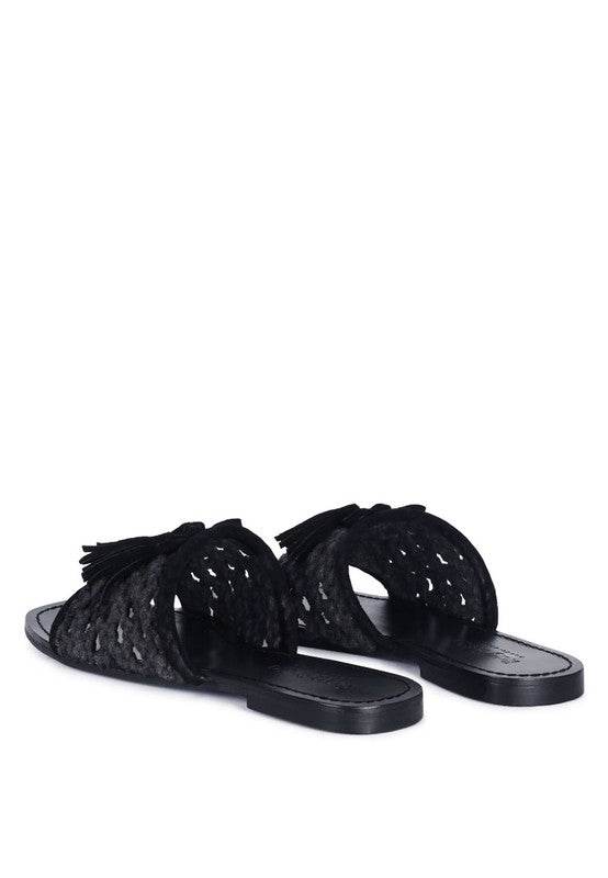 CEDAR HANDWOVEN NATURAL TASSEL FLATS - Shop Style & More | Fresh Looks, Everyday Deals & Free Shipping