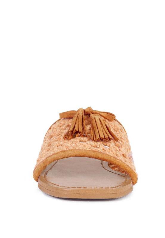 CEDAR HANDWOVEN NATURAL TASSEL FLATS - Shop Style & More | Fresh Looks, Everyday Deals & Free Shipping