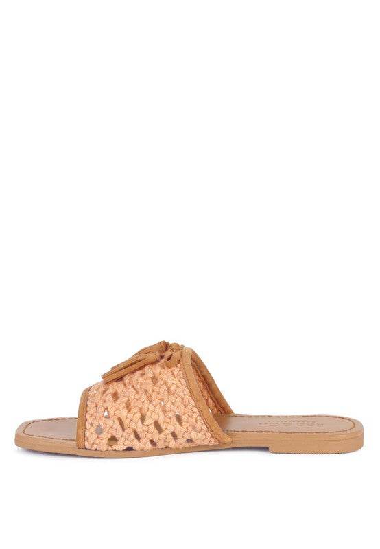 CEDAR HANDWOVEN NATURAL TASSEL FLATS - Shop Style & More | Fresh Looks, Everyday Deals & Free Shipping