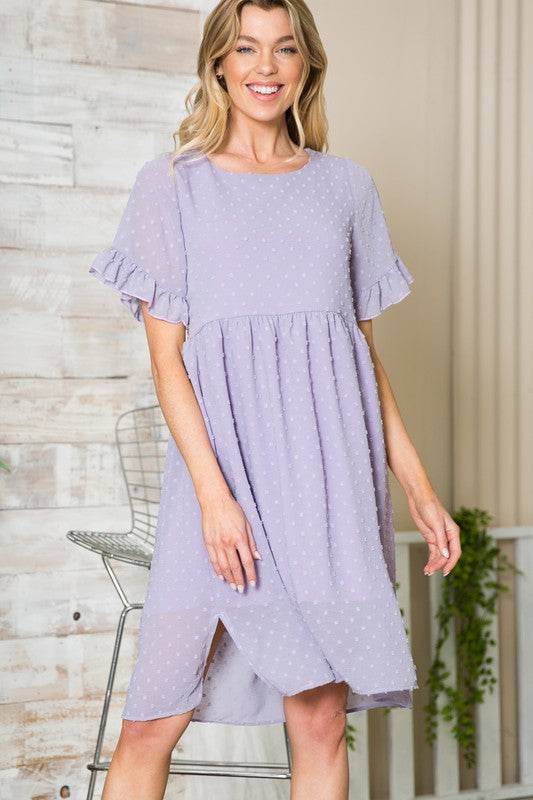 Swiss Dot Chiffon Dress - Shop Style & More | Fresh Looks, Everyday Deals & Free Shipping